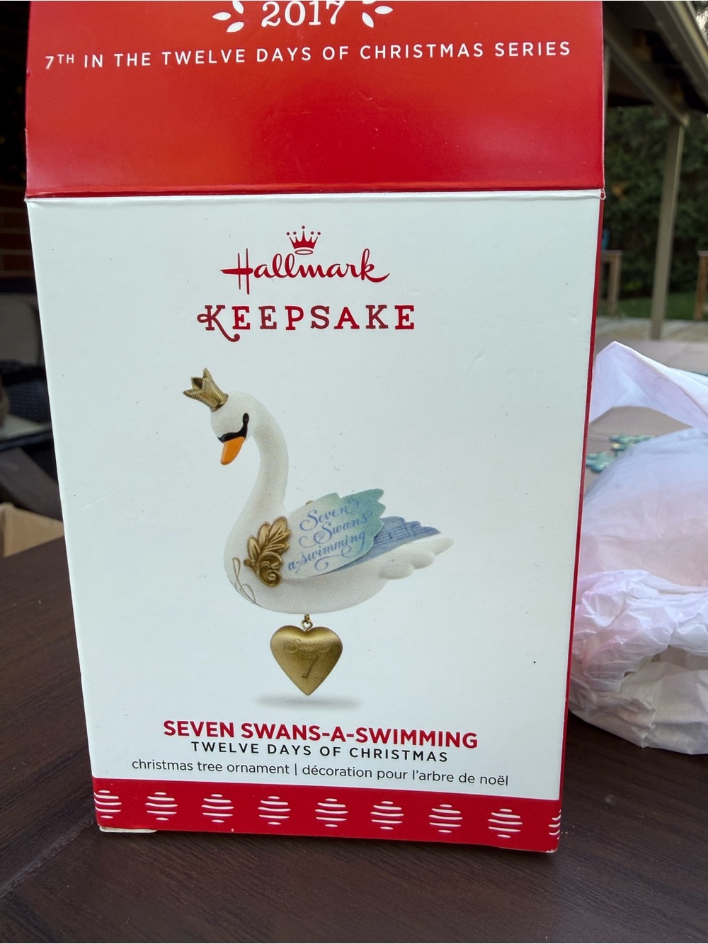 Hallmark Keepsake Red and White 2017 Twelve Days Ornament Box